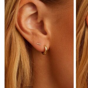 Pave bar flat back stud